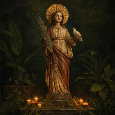Saint Eulalia — carved santo